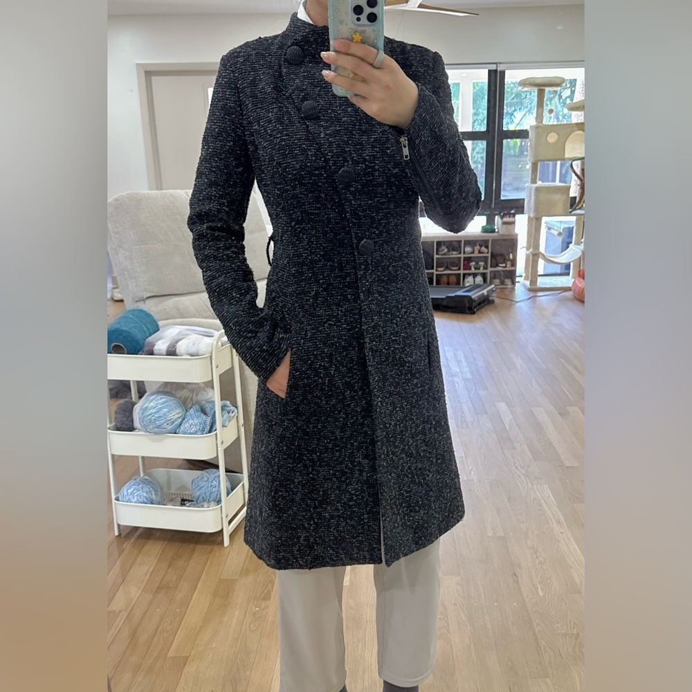 Rachel Zoe Wool Tweed Coat